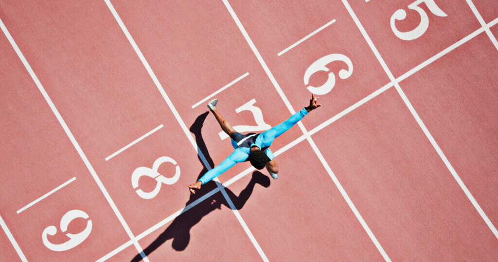 Runner in lane 7 image