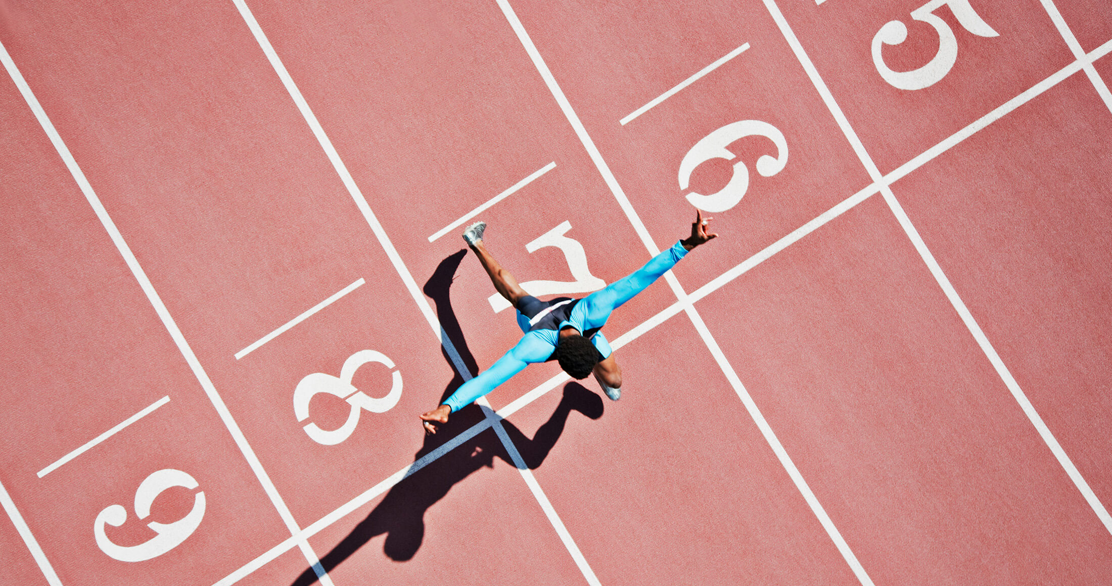 Runner in lane 7 image